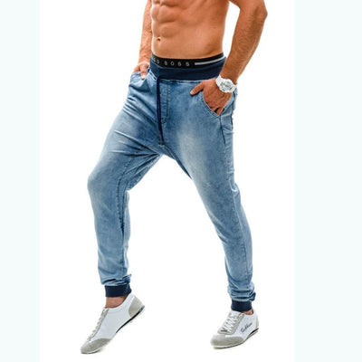 Men's Jeans Skinny Hip Hop Cool  Ripped Zipper Jeans