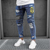 Men's Jeans Skinny Hip Hop Cool  Ripped Zipper Jeans