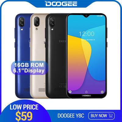 DOOGEE Y8c Android 8.1 6.1inch 19:9 Waterdrop