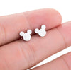 New Fashion Crystal Mickey Minnie Stud Earrings