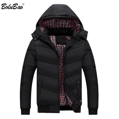 Men's Cotton Parka Coat Hooded Bomber Parkas Jackets