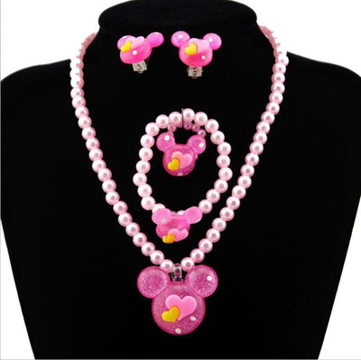 1=4pcs Lovely Baby Girls Necklace Bracelet