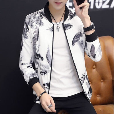 The new Spring autumn Mens Fashion Black and white