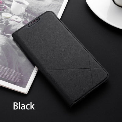 Hand Made Lite Leather Case PU Flip Cover Card Slot