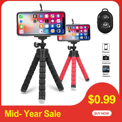 Tripod Phone Holder Clip Stand for Universal Phone