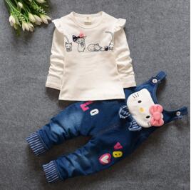 BibiCola Spring Autumn Baby Girls Clothing Set