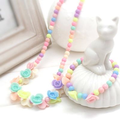 2pcs Necklace Bracelet Children Kids jewelry Sets For Girl