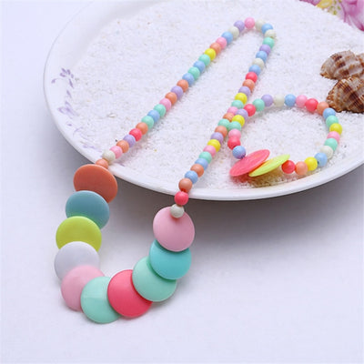 2pcs Necklace Bracelet Children Kids jewelry Sets For Girl