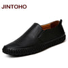 JINTOHO Big Size Men Genuine Leather Shoes