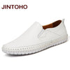 JINTOHO Big Size Men Genuine Leather Shoes