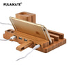 Wood Charging Stand for iPhone X Desk Holder