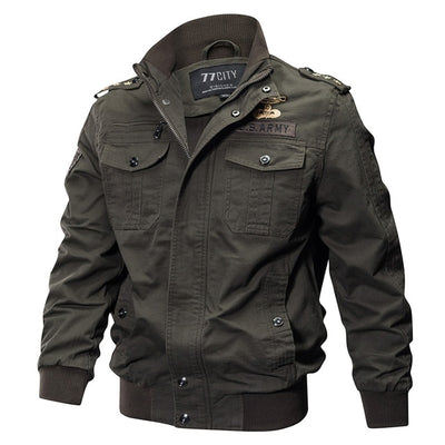 2018 Plus Size Military Jacket Men