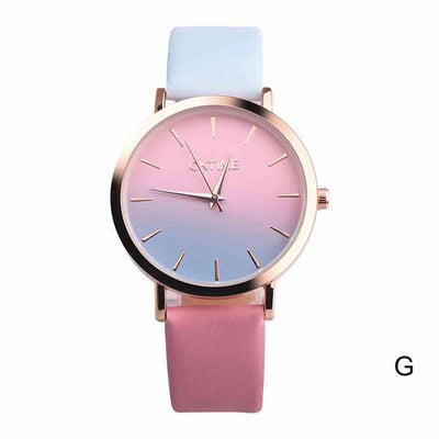 2018 Fashion WristWatch Retro Rainbow Design Women Dress Watch