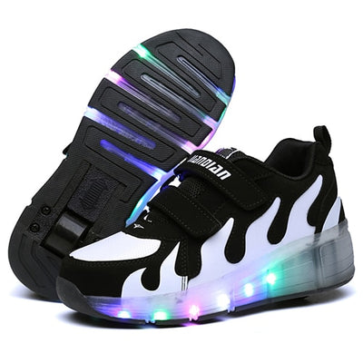 Kids Shoes with LED Lights Children Roller Skate Sneakers