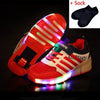 Kids Shoes with LED Lights Children Roller Skate Sneakers