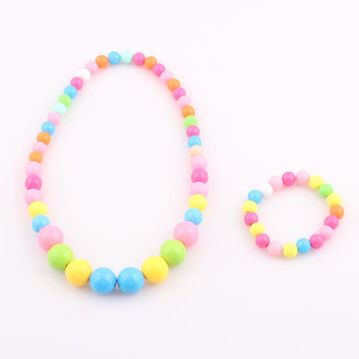 Color Children Necklace Jewelry Set