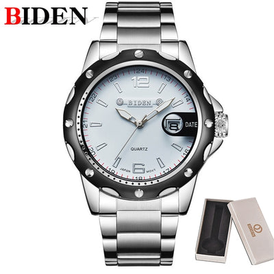 BIDEN Man Watch Stainless Steel Strap Watches