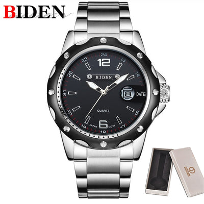 BIDEN Man Watch Stainless Steel Strap Watches