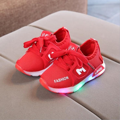 New Children Luminous Shoes Boys Girls Sport Running Shoes