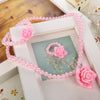 Cute Pink Simulated Pearl Beads Kid Jewelry Sets