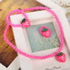 Cute Pink Simulated Pearl Beads Kid Jewelry Sets