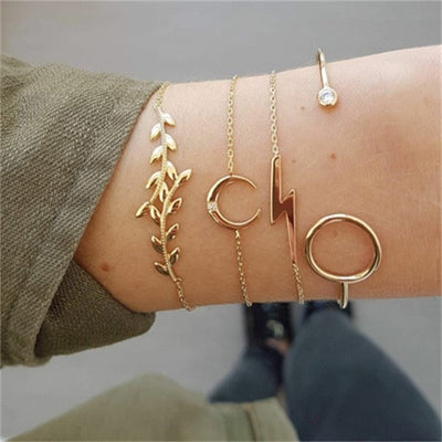 KISS WIFE 5Pcs/Set Fashion Bracelet Set Women