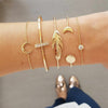 KISS WIFE 5Pcs/Set Fashion Bracelet Set Women