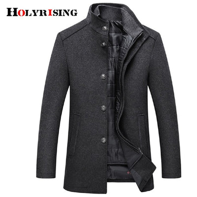 Holyrising Wool Coat Men