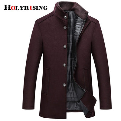 Holyrising Wool Coat Men