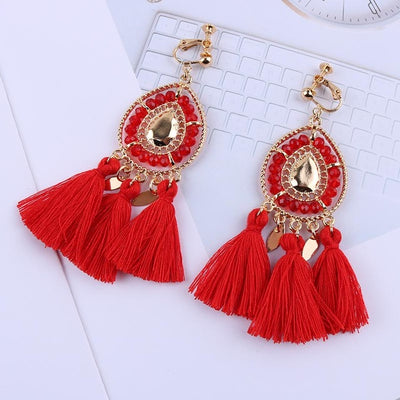 New Arrival Tassel Clip On Earrings