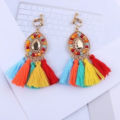 New Arrival Tassel Clip On Earrings