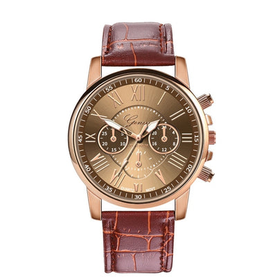 Women Leather Band  Quartz Analog Wrist Watch