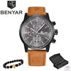 BENYAR Watches Men Luxury Brand Quartz Watch