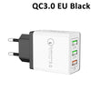 LED Display 3 USB Charger for iPhone Samsung