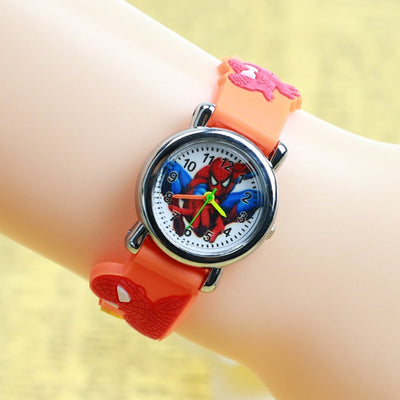 3D Rubber Strap Spiderman Children Watch