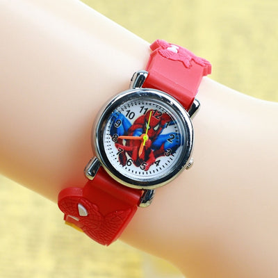 3D Rubber Strap Spiderman Children Watch