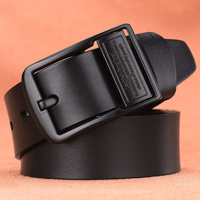 male genuine leather strap belt