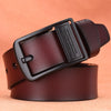 male genuine leather strap belt