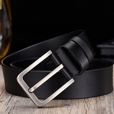 male genuine leather strap belt