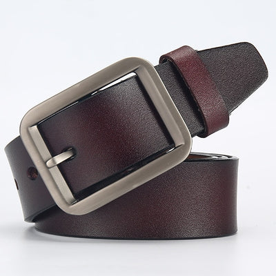 male genuine leather strap belt