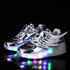 Kids Shoes with LED Lights Children Roller Skate Sneakers