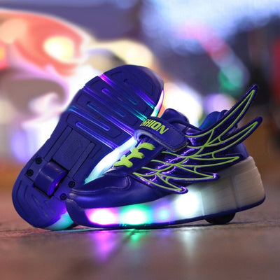 Kids Shoes with LED Lights Children Roller Skate Sneakers