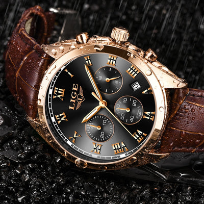 Top Brand Luxury Waterproof 24 Hour Date Quartz Clock