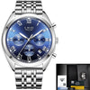 Top Brand Luxury Waterproof 24 Hour Date Quartz Clock