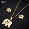 SMJEL Stainless Steel Mickey Necklace Women Jewelry