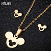 SMJEL Stainless Steel Mickey Necklace Women Jewelry