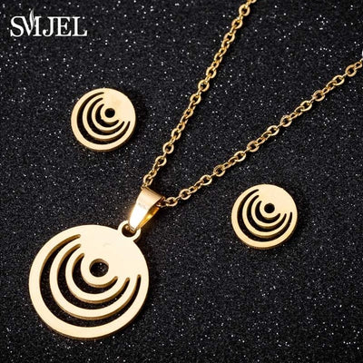 SMJEL Stainless Steel Mickey Necklace Women Jewelry