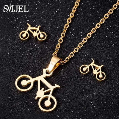 SMJEL Stainless Steel Mickey Necklace Women Jewelry