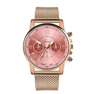 Stainless Steel Mesh Women's Quartz Wristwatches