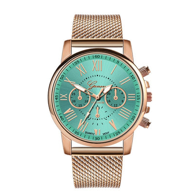 Stainless Steel Mesh Women's Quartz Wristwatches